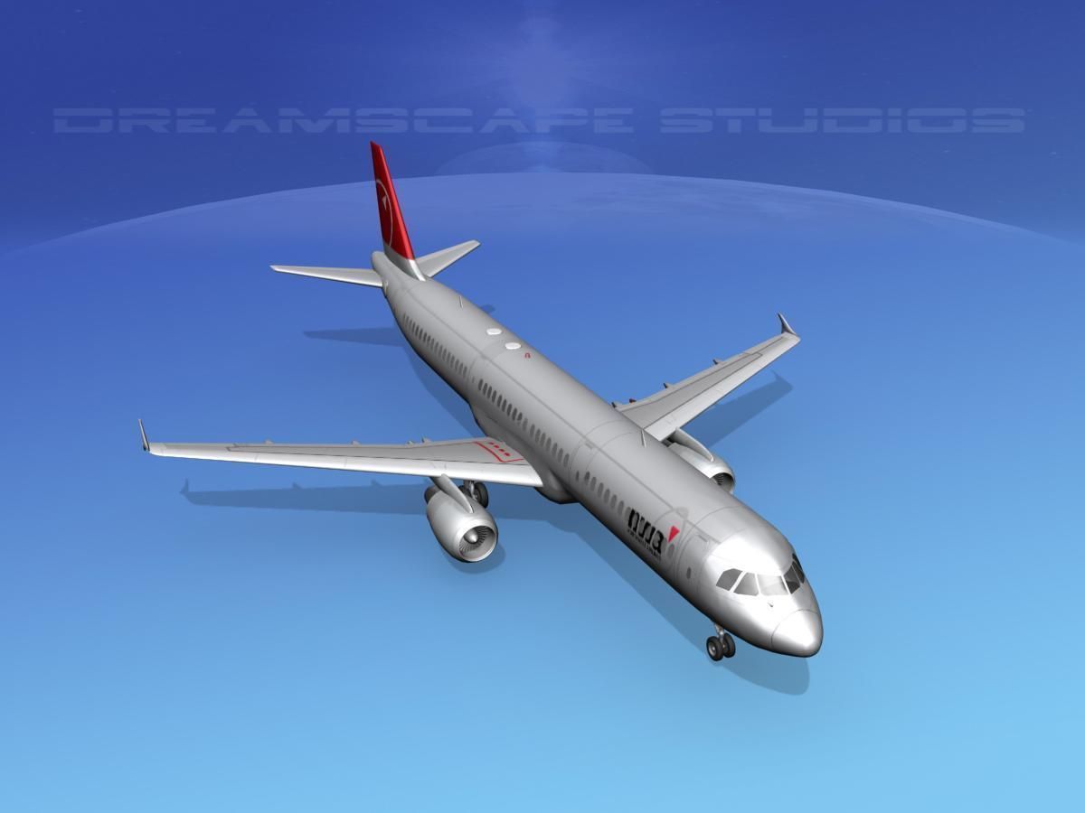 Airbus A321 Northwest 2 3D model_11