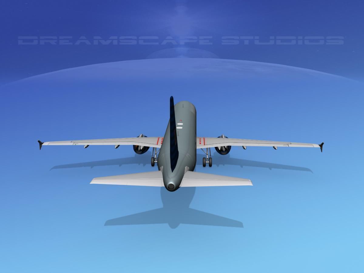Airbus A321 United 1 3D model_8