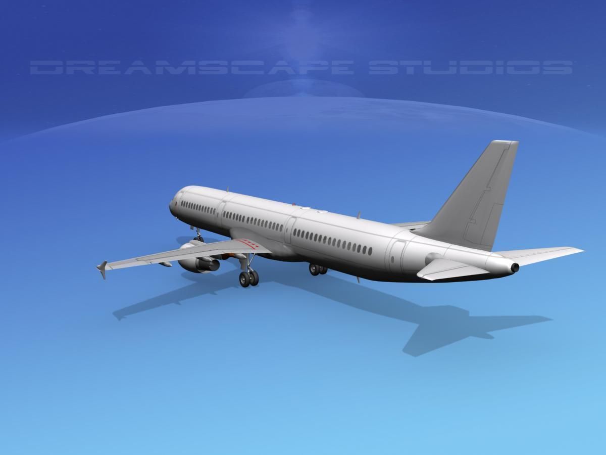 Airbus A321 Unmarked 1 3D model_19