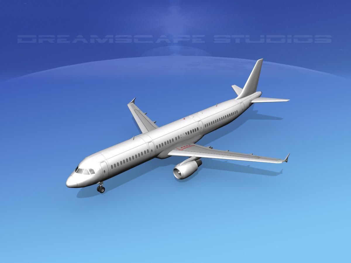 Airbus A321 Unmarked 1 3D model_26