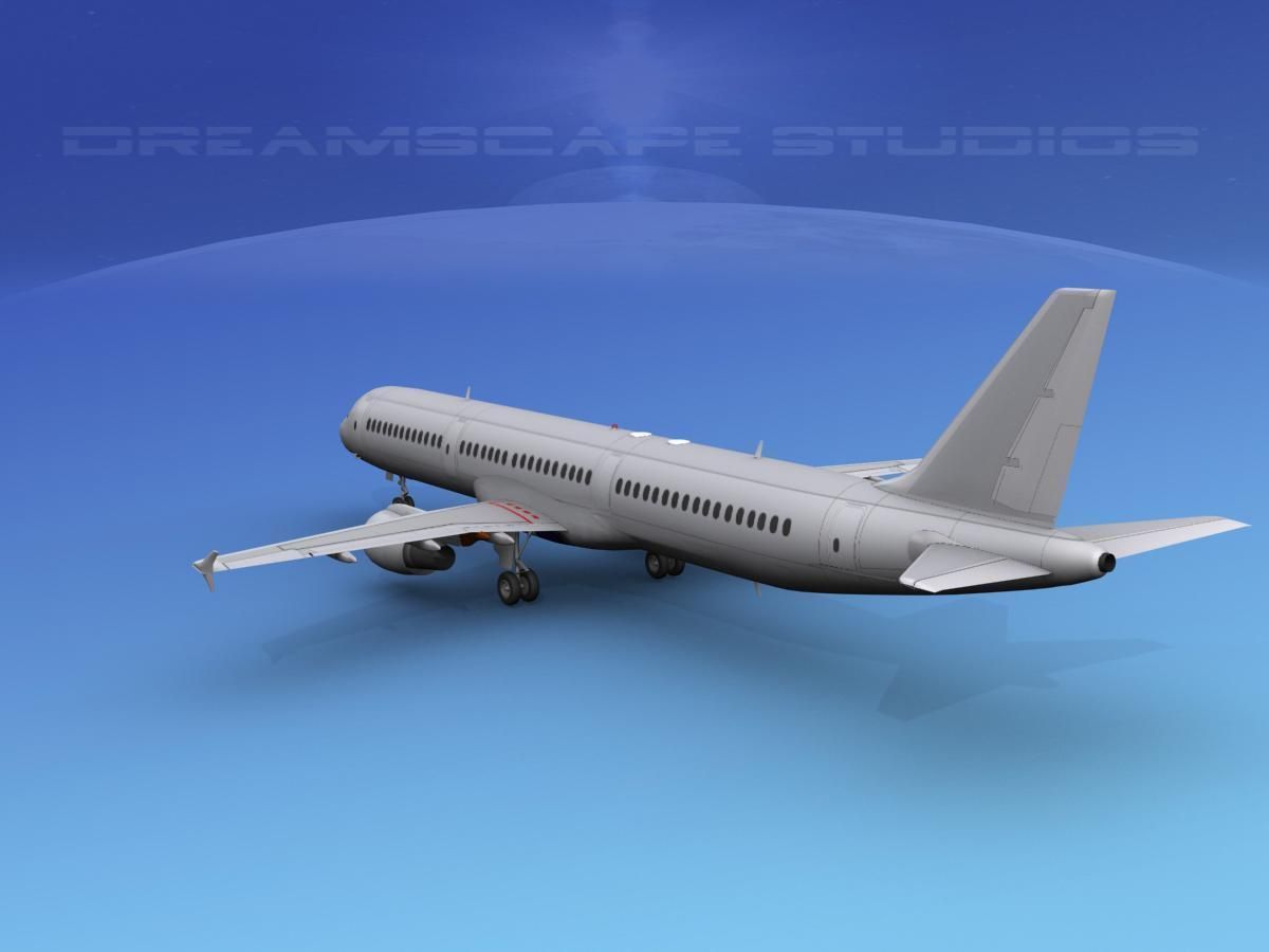 Airbus A321 Unmarked 1 3D model_3