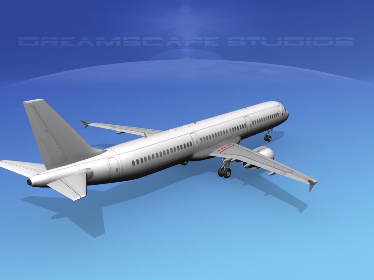 Airbus A321 Unmarked 1 3D model_21