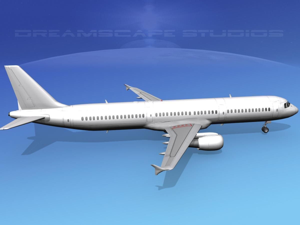 Airbus A321 Unmarked 1 3D model_22