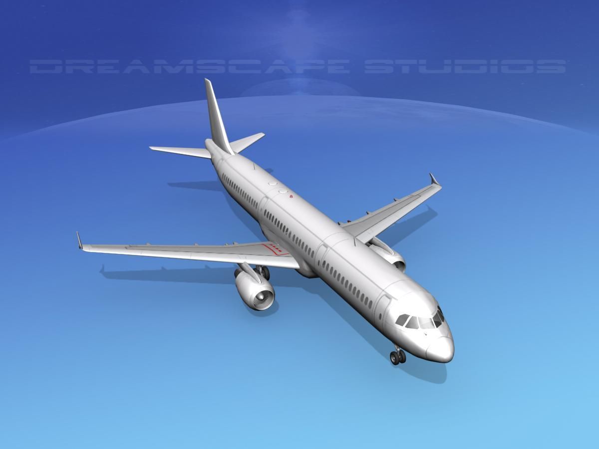 Airbus A321 Unmarked 1 3D model_24