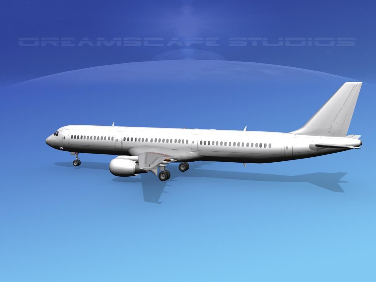 Airbus A321 Unmarked 1 3D model_18