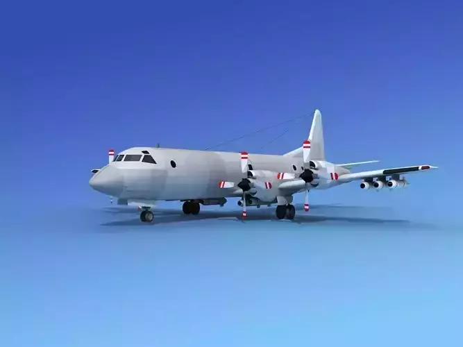 Lockheed P-3 Orion Bare Metal 3D model