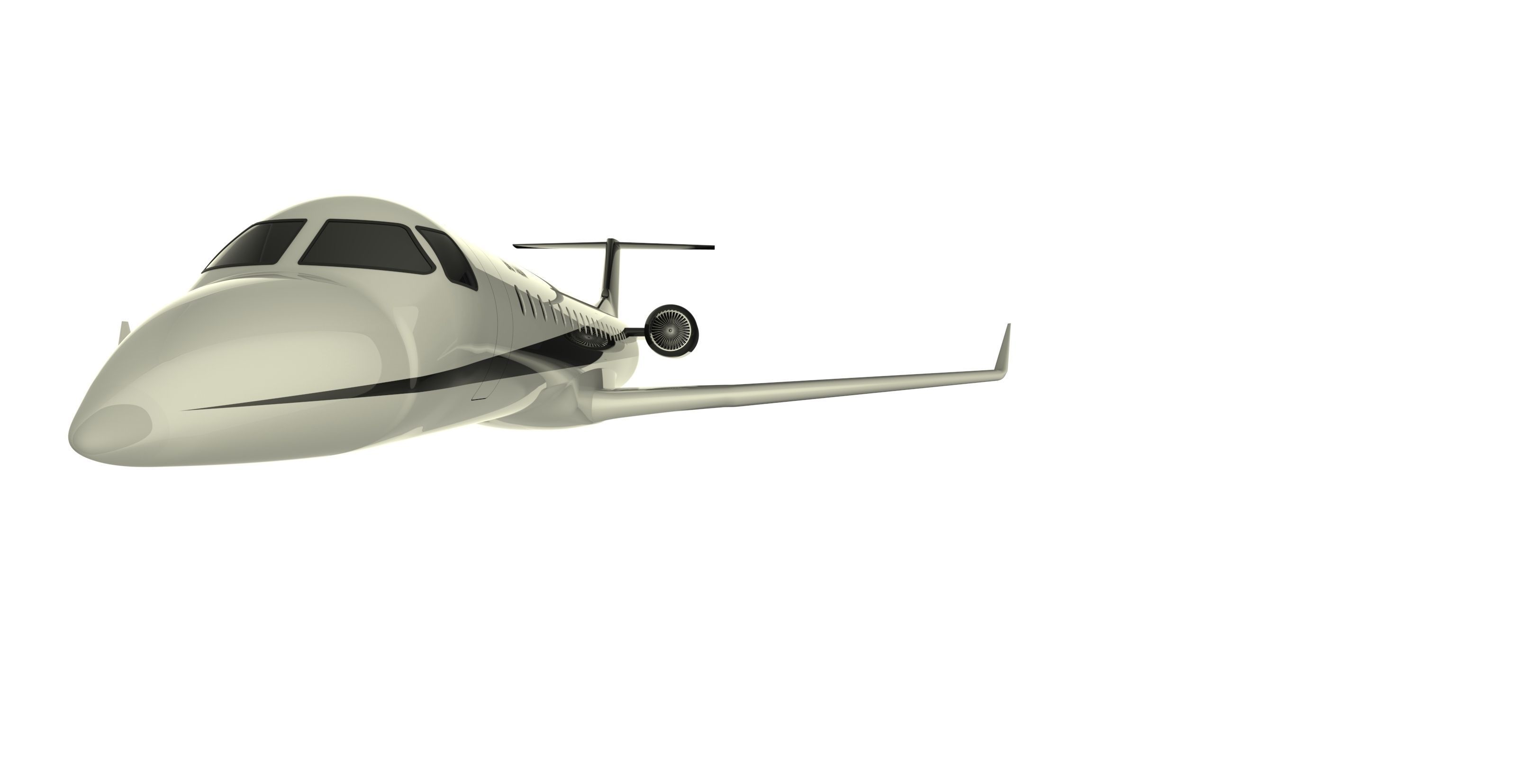 Private JET ERJ 145-XR 3D model_2