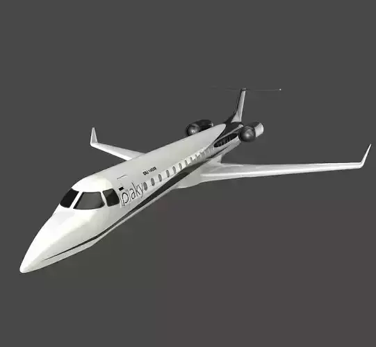 Private JET ERJ 145-XR 3D model