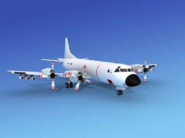 Lockheed P-3 Orion Unmarked 3 3D model_2