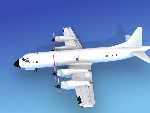 Lockheed P-3 Orion Unmarked 3 3D model_9