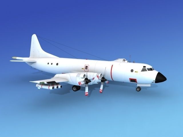 Lockheed P-3 Orion Unmarked 3 3D model_3