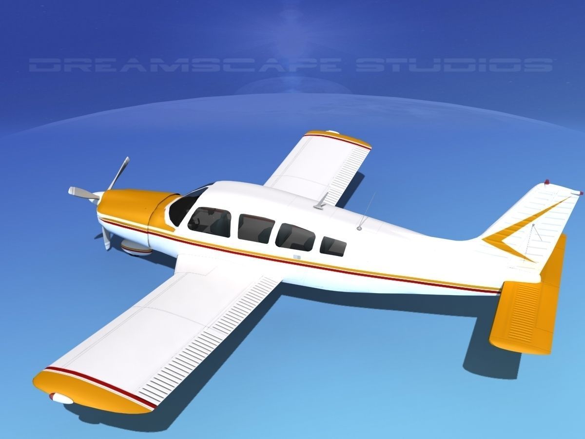 Piper Cherokee Six 260 V04 3D model_11
