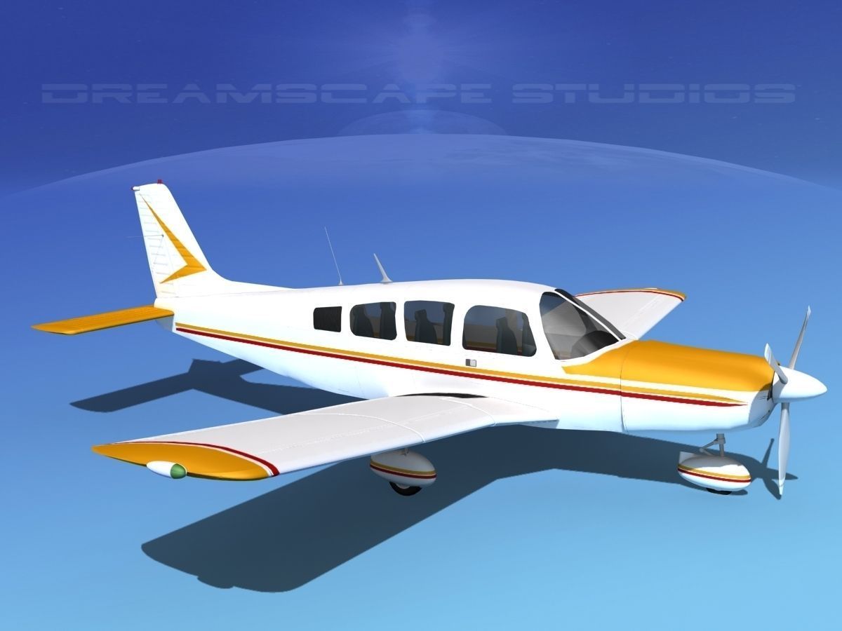 Piper Cherokee Six 260 V04 3D model_1