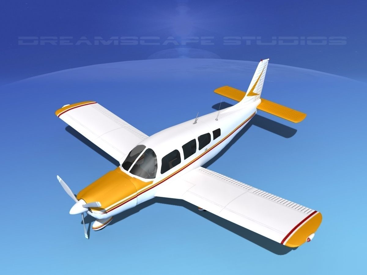 Piper Cherokee Six 260 V04 3D model_9