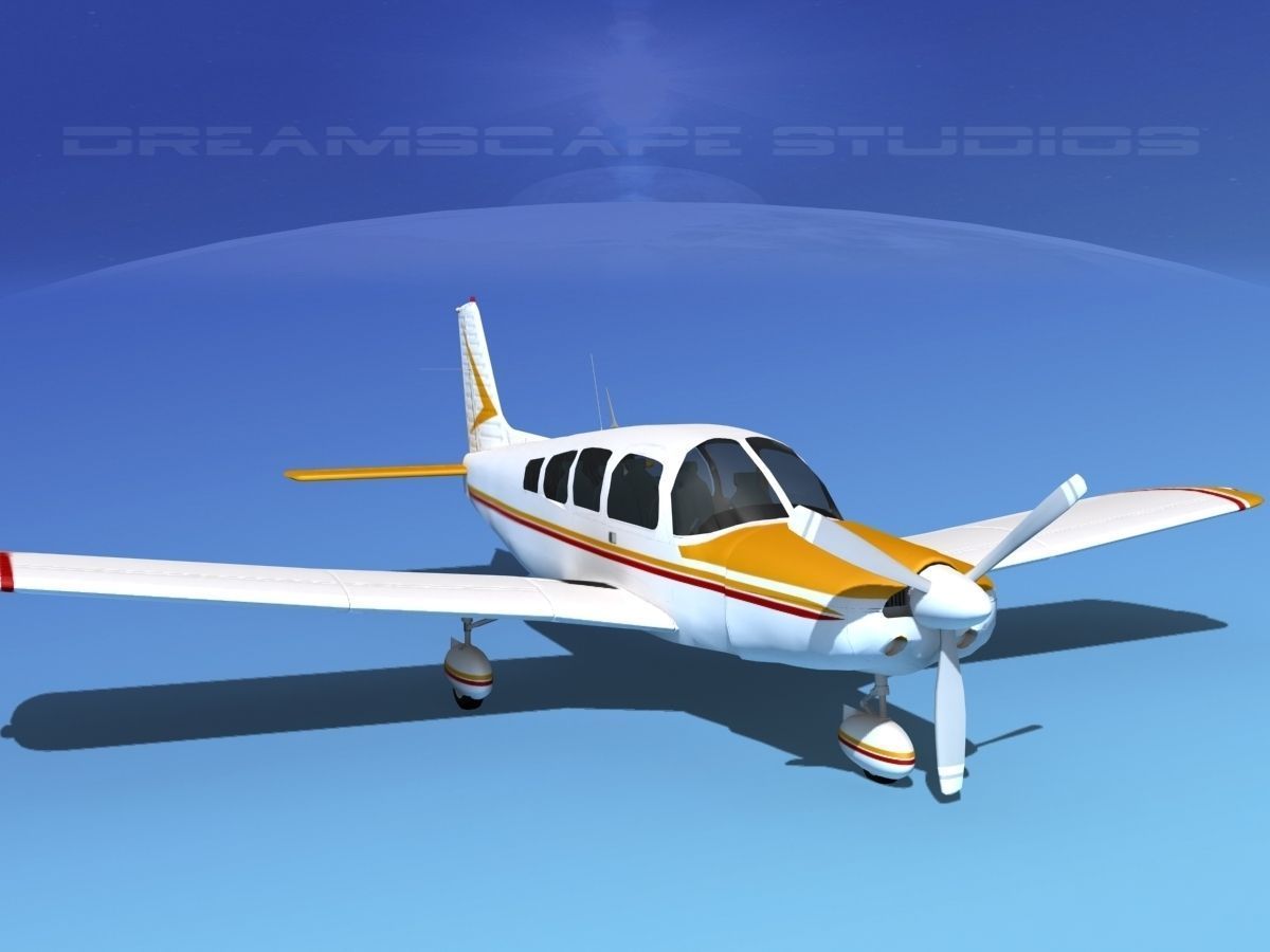 Piper Cherokee Six 260 V04 3D model_5