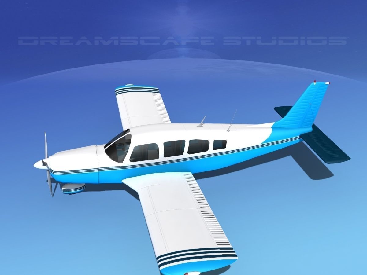 Piper Cherokee Six 260 V12 3D model_8