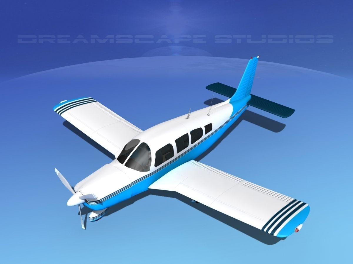 Piper Cherokee Six 260 V12 3D model_10