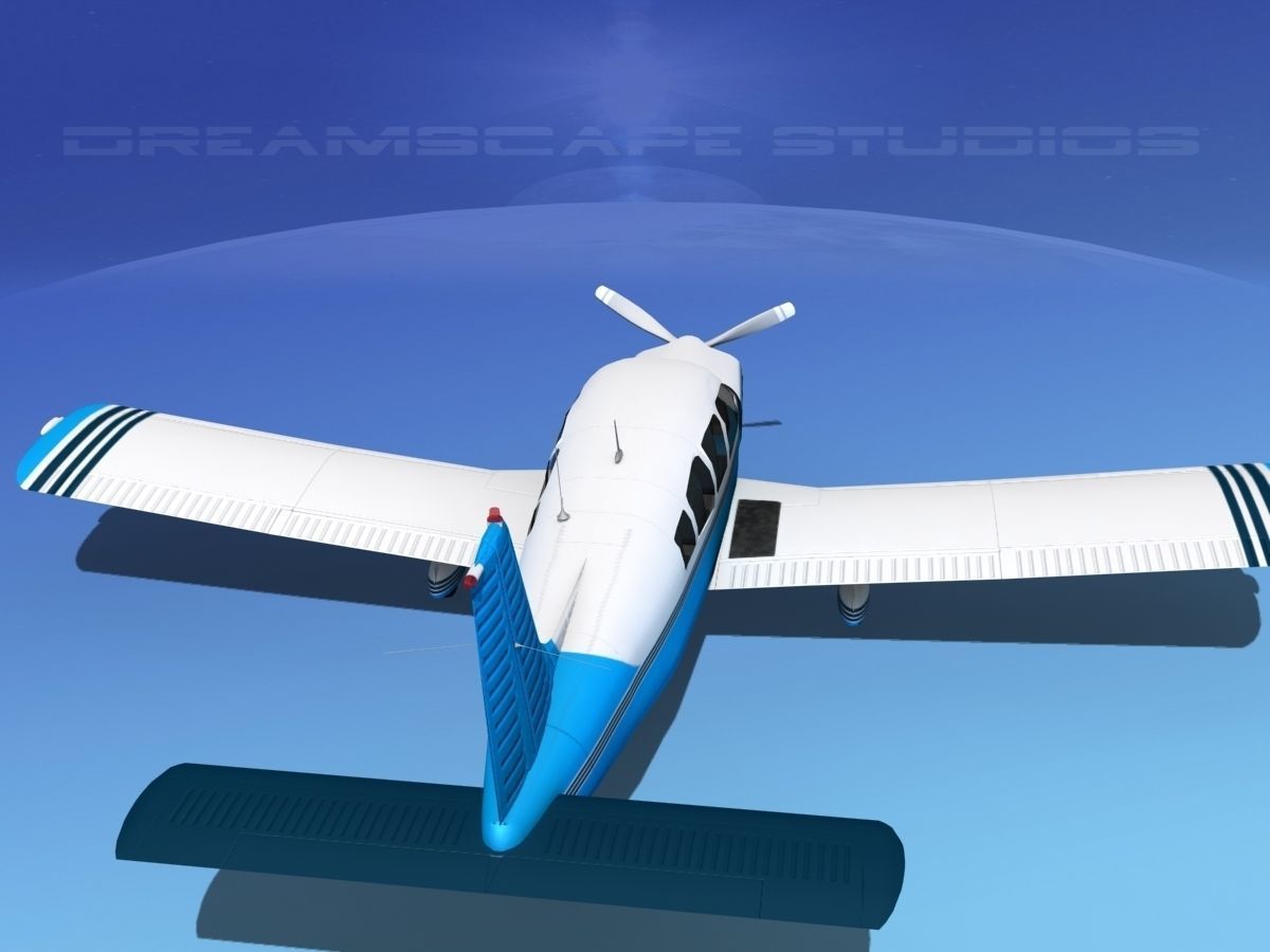 Piper Cherokee Six 260 V12 3D model_5