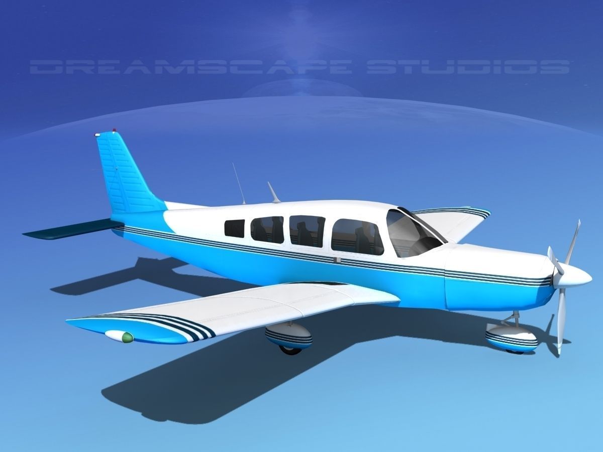 Piper Cherokee Six 260 V12 3D model_4