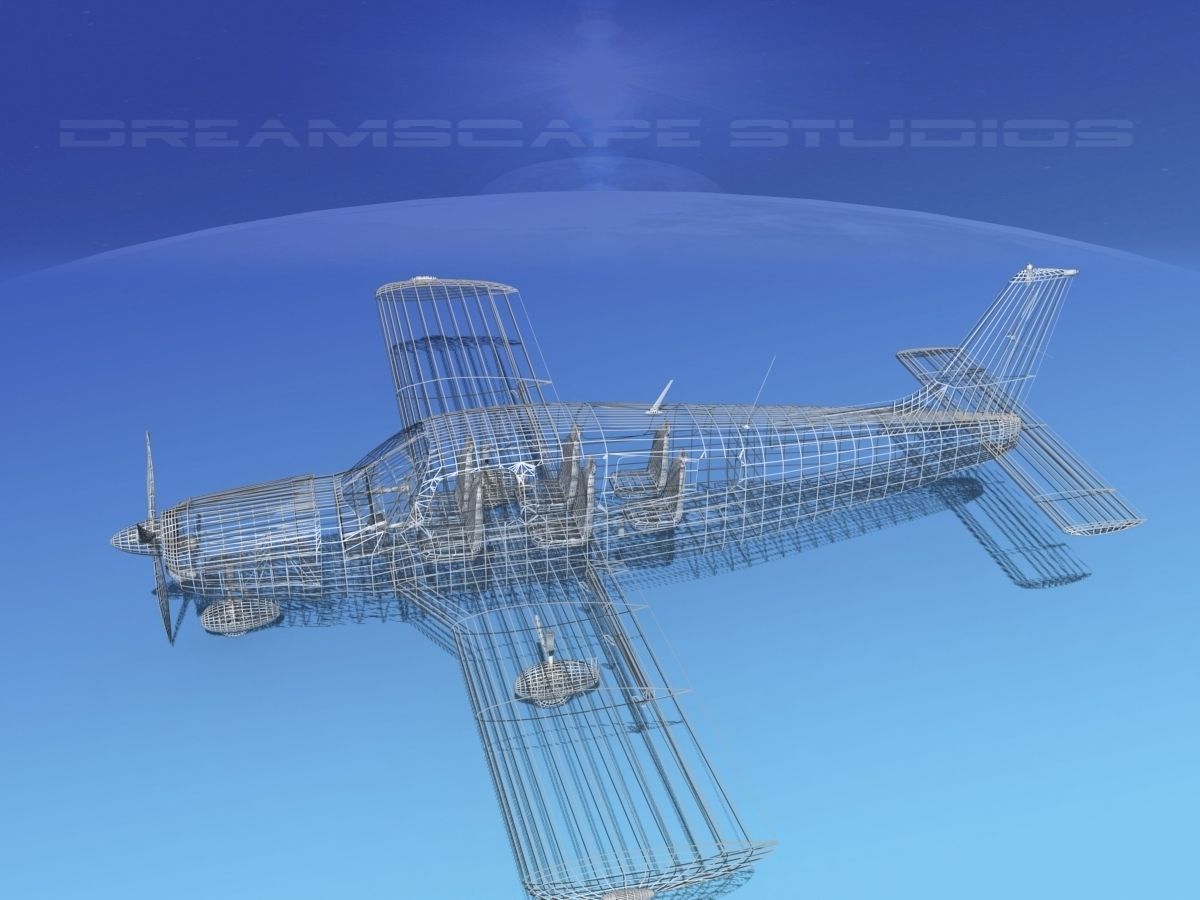 Piper Cherokee Six 260 V12 3D model_12