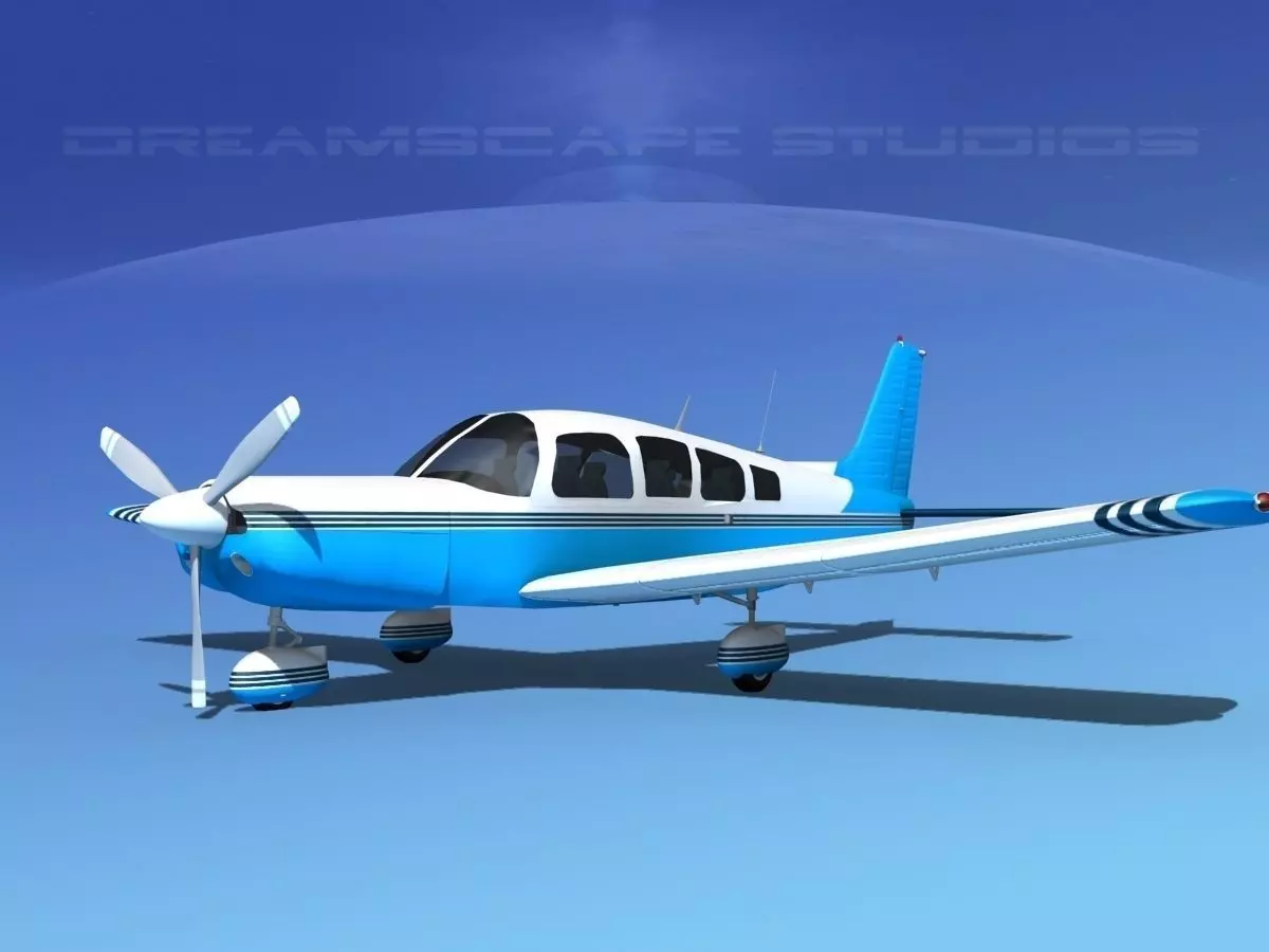 Piper Cherokee Six 260 V12 3D model_0