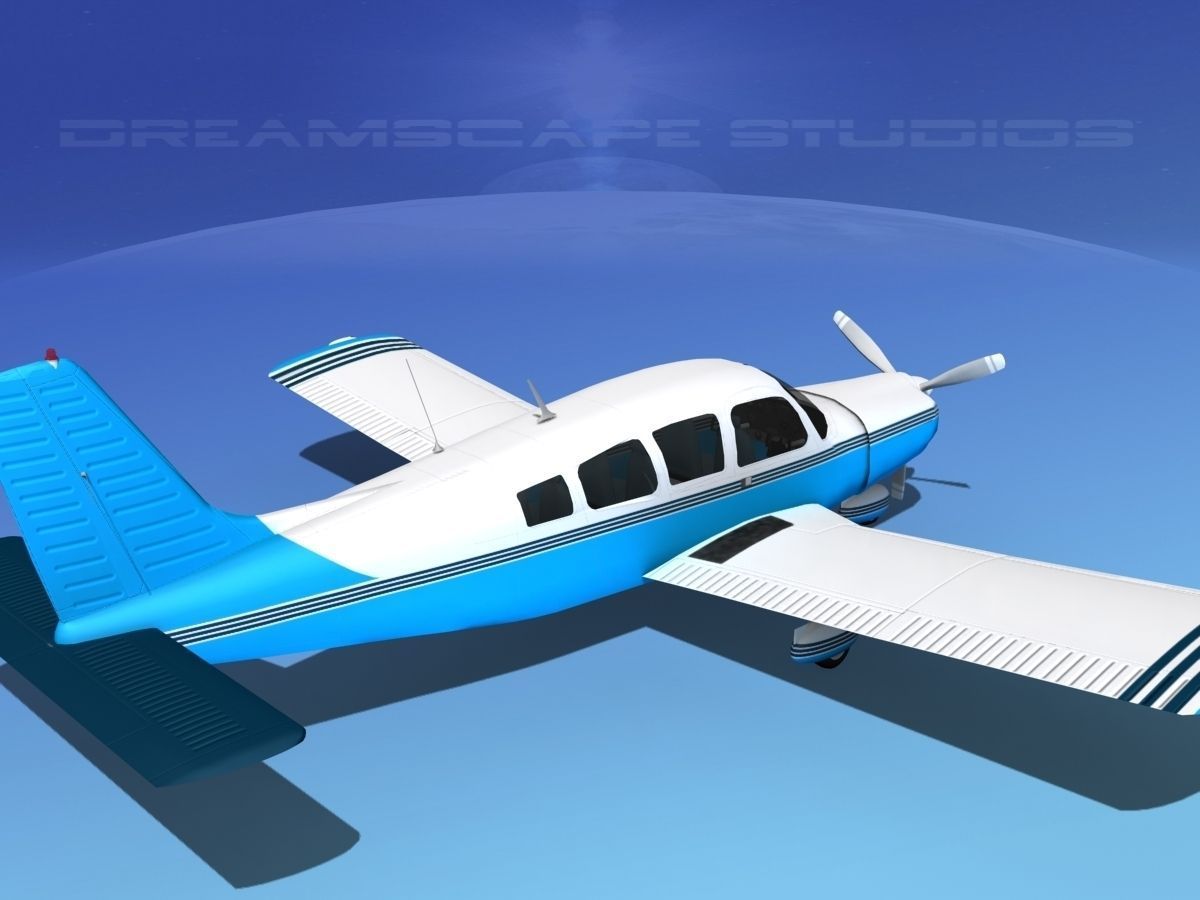 Piper Cherokee Six 260 V12 3D model_6