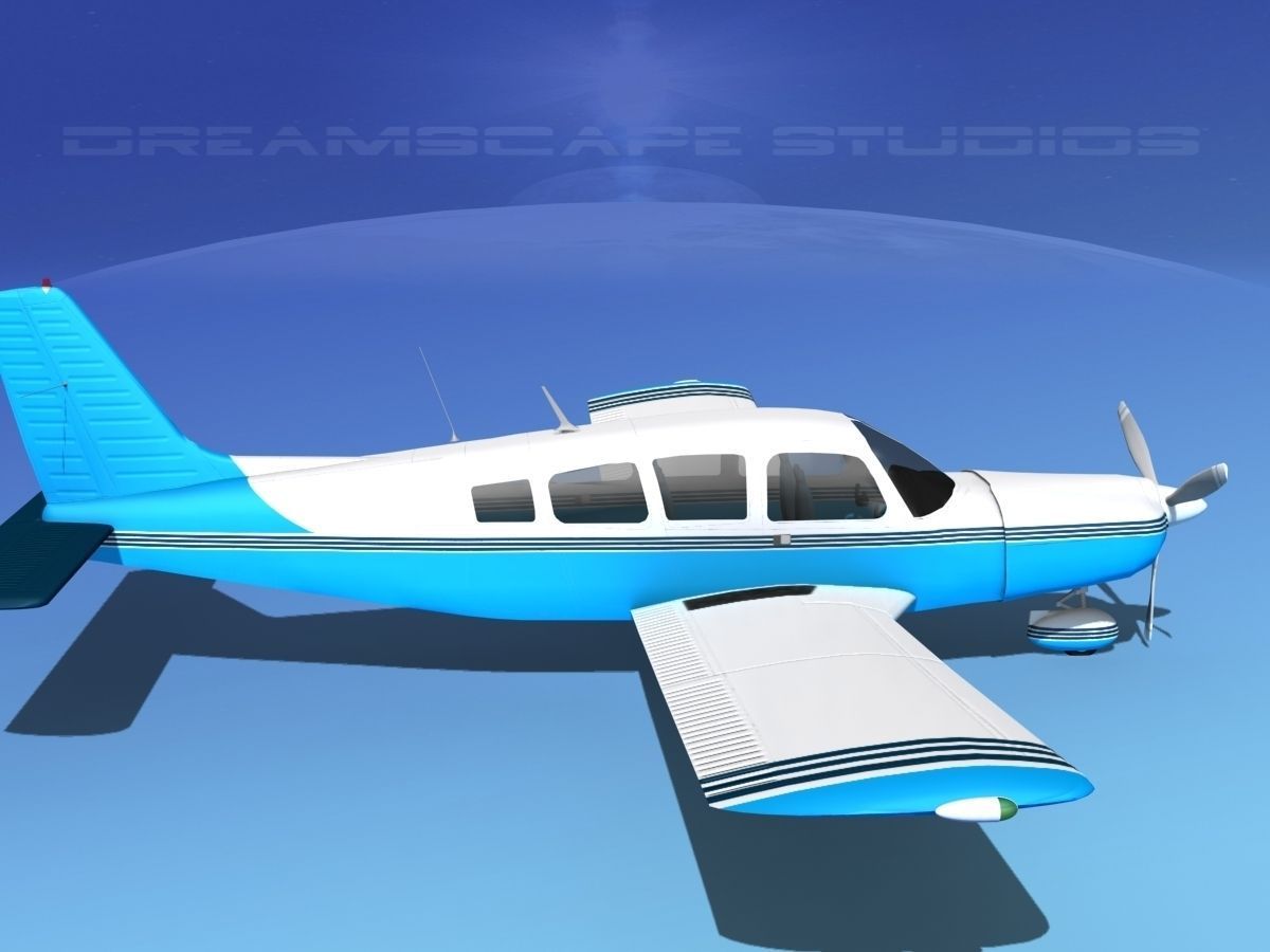 Piper Cherokee Six 260 V12 3D model_3