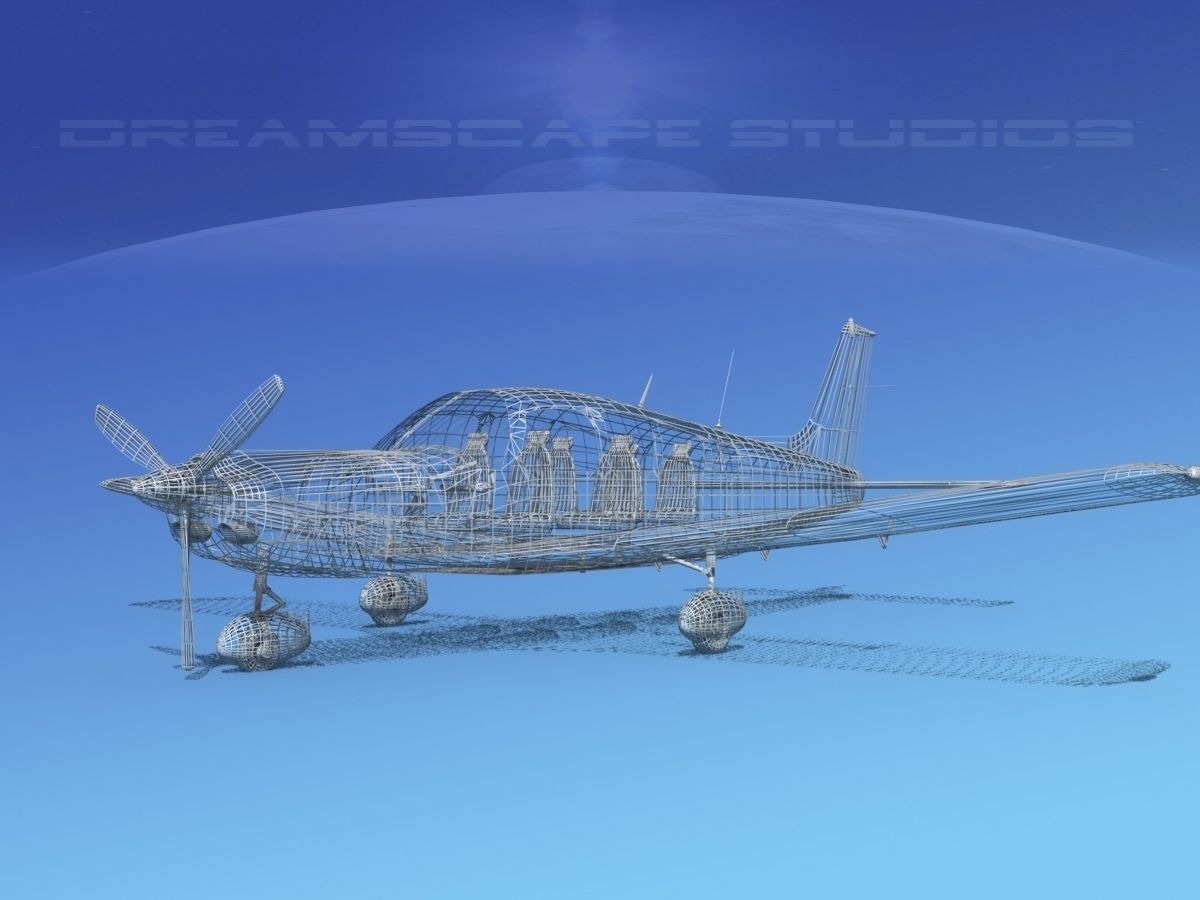 Piper Cherokee Six 260 V13 3D model_11