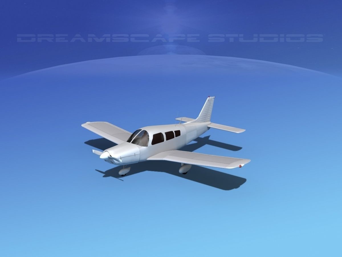 Piper PA-28-235 Cherokee Bare Metal 3D model_10
