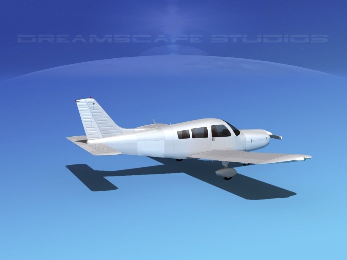Piper PA-28-235 Cherokee Bare Metal 3D model_4