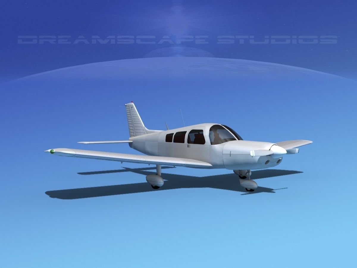 Piper PA-28-235 Cherokee Bare Metal 3D model_2