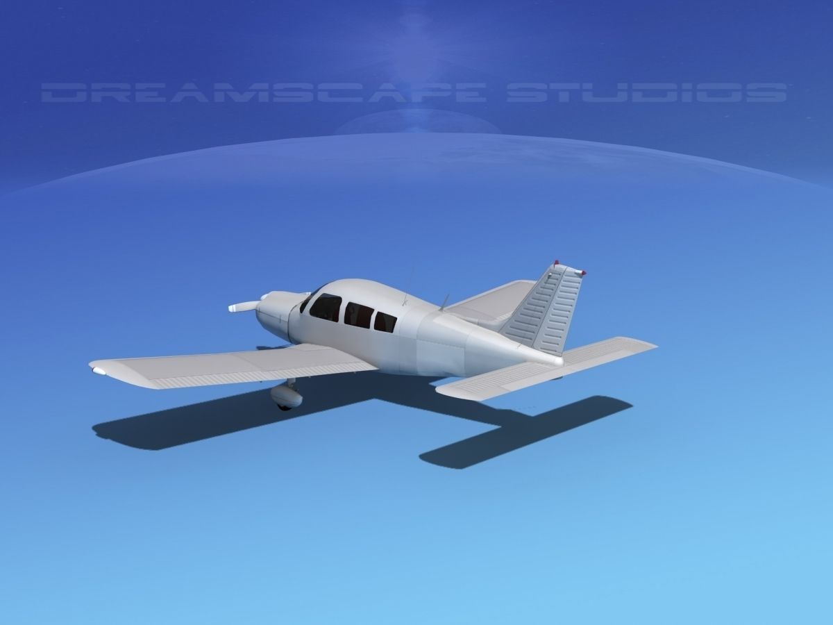 Piper PA-28-235 Cherokee Bare Metal 3D model_7