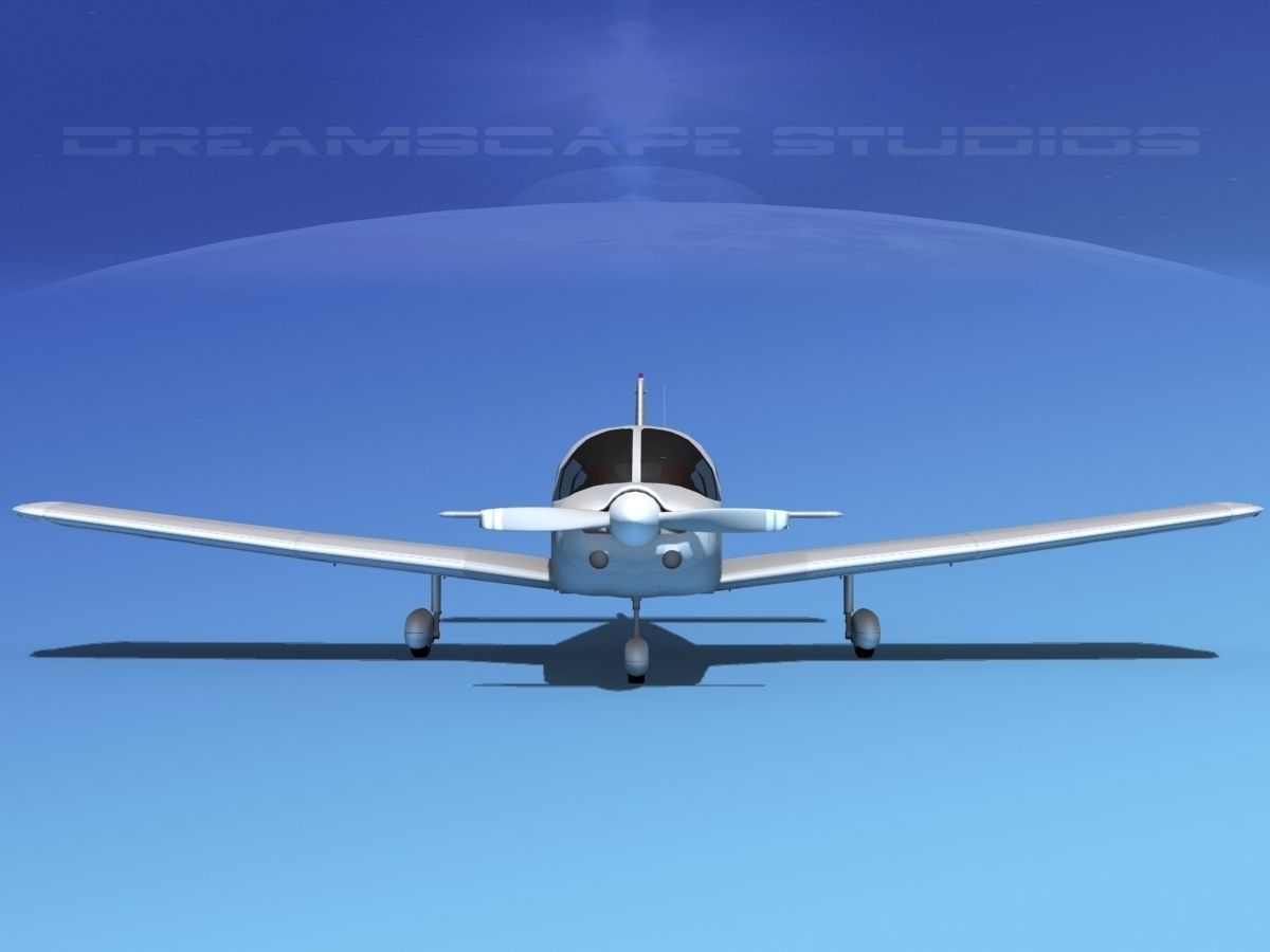 Piper PA-28-235 Cherokee Bare Metal 3D model_1