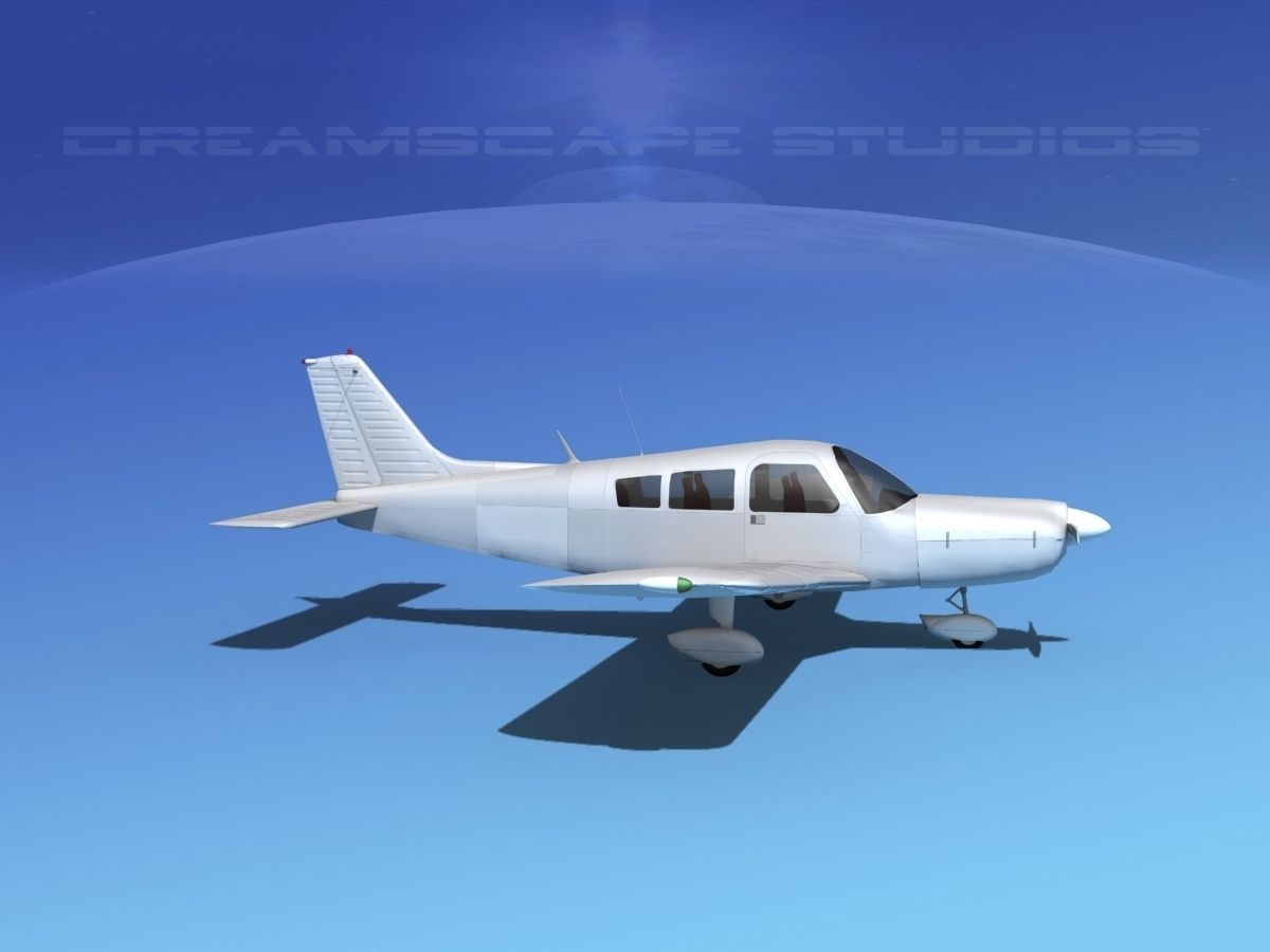 Piper PA-28-235 Cherokee Bare Metal 3D model_3