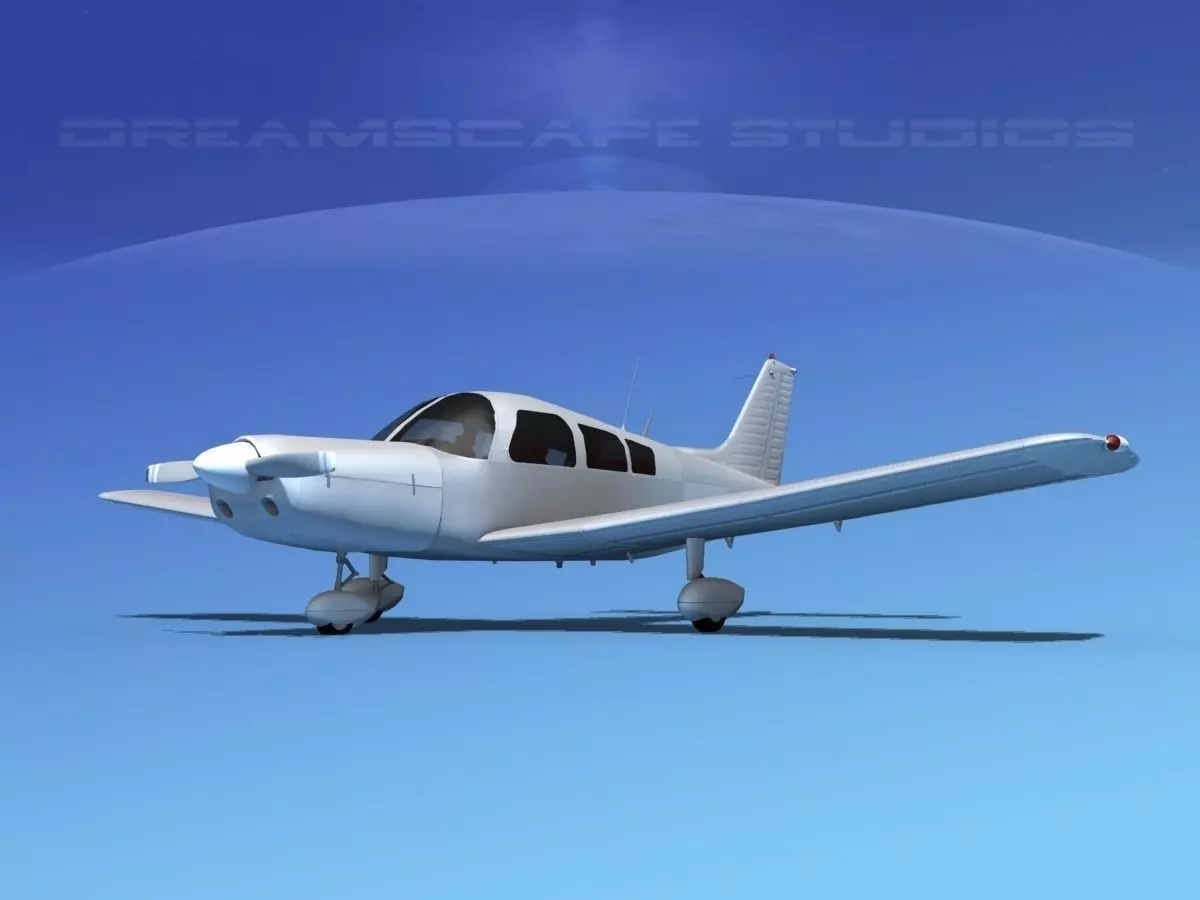 Piper PA-28-235 Cherokee Bare Metal 3D model_0