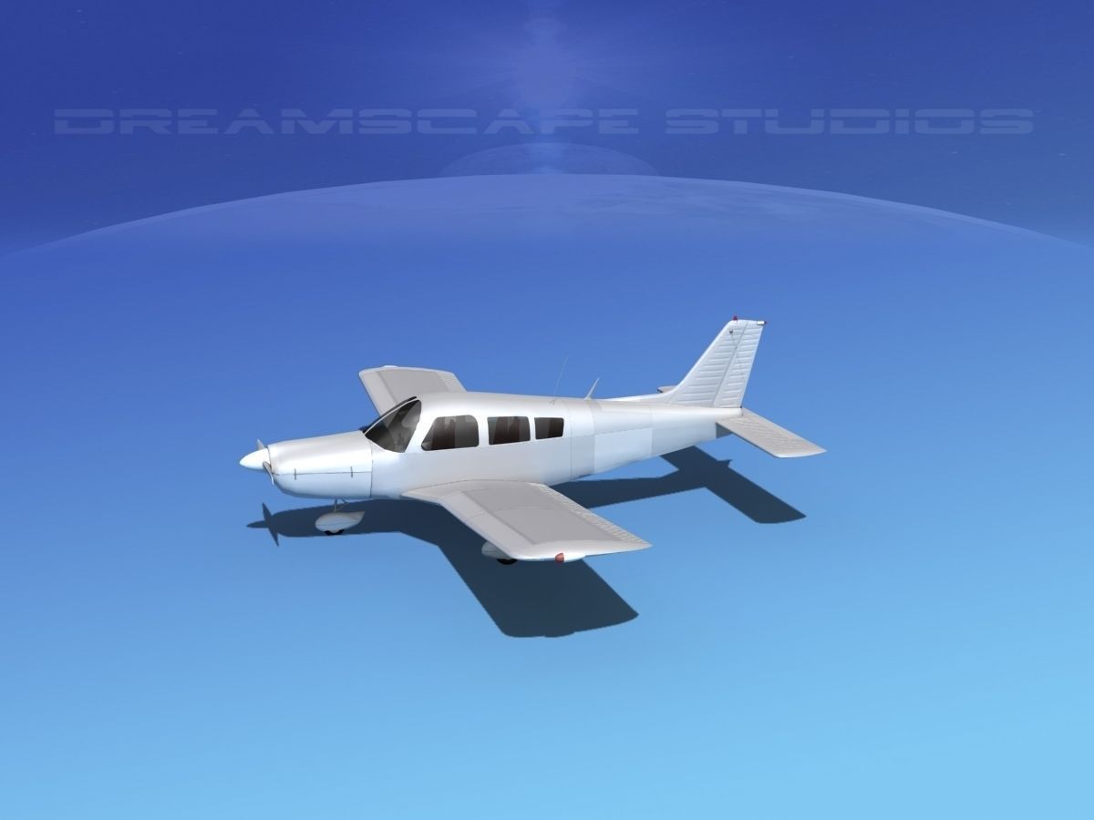 Piper PA-28-235 Cherokee Bare Metal 3D model_9