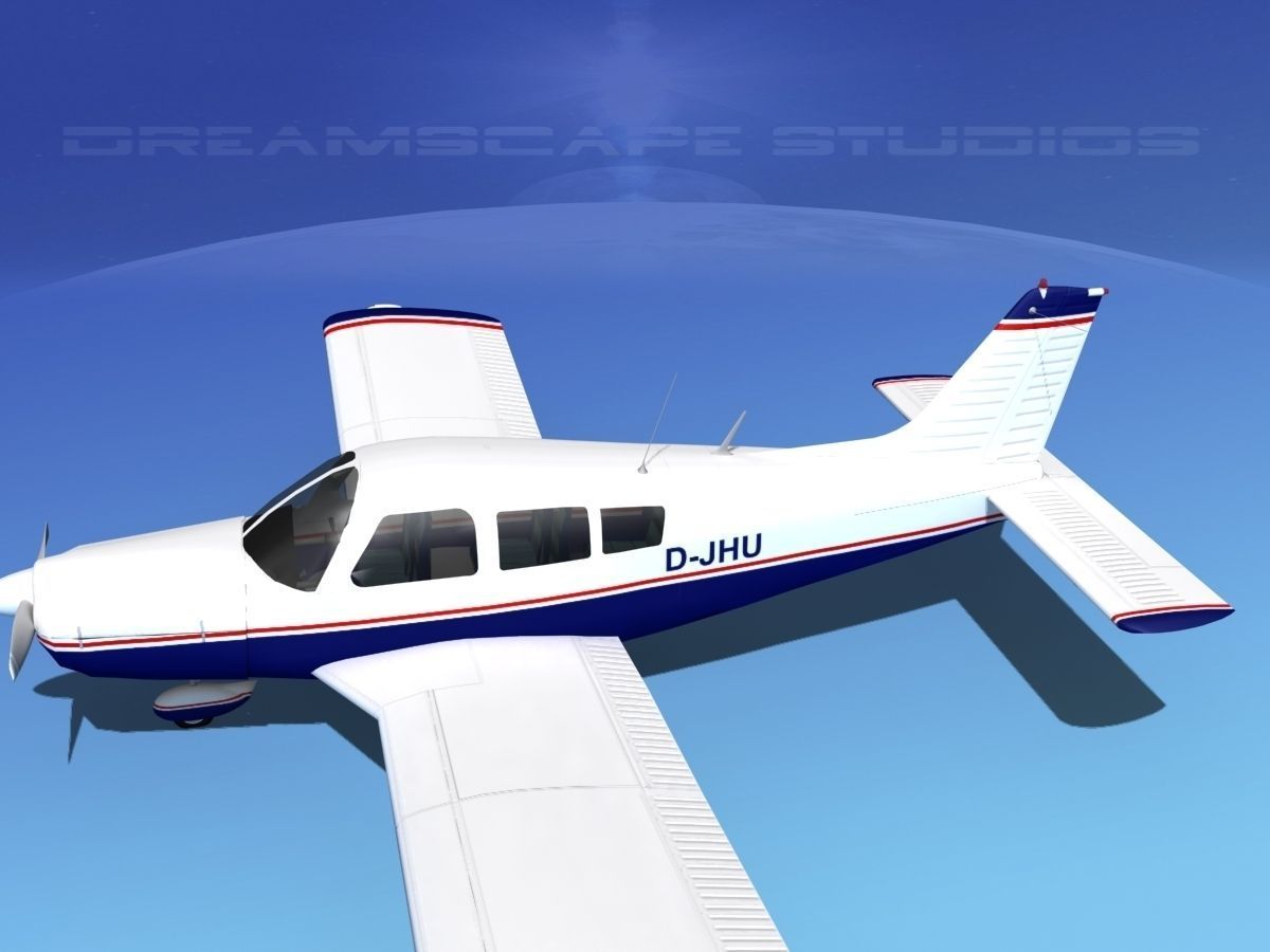 Piper PA-28-235 Cherokee  V03 3D model_9