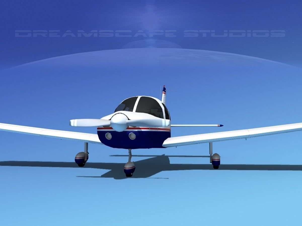 Piper PA-28-235 Cherokee  V03 3D model_1