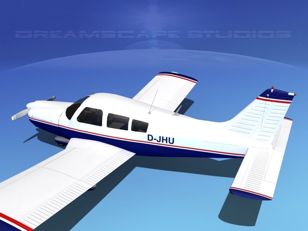 Piper PA-28-235 Cherokee  V03 3D model_11
