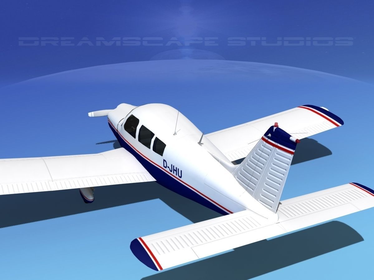 Piper PA-28-235 Cherokee  V03 3D model_7