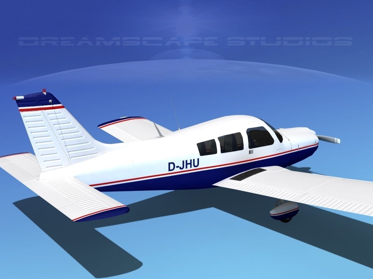 Piper PA-28-235 Cherokee  V03 3D model_4