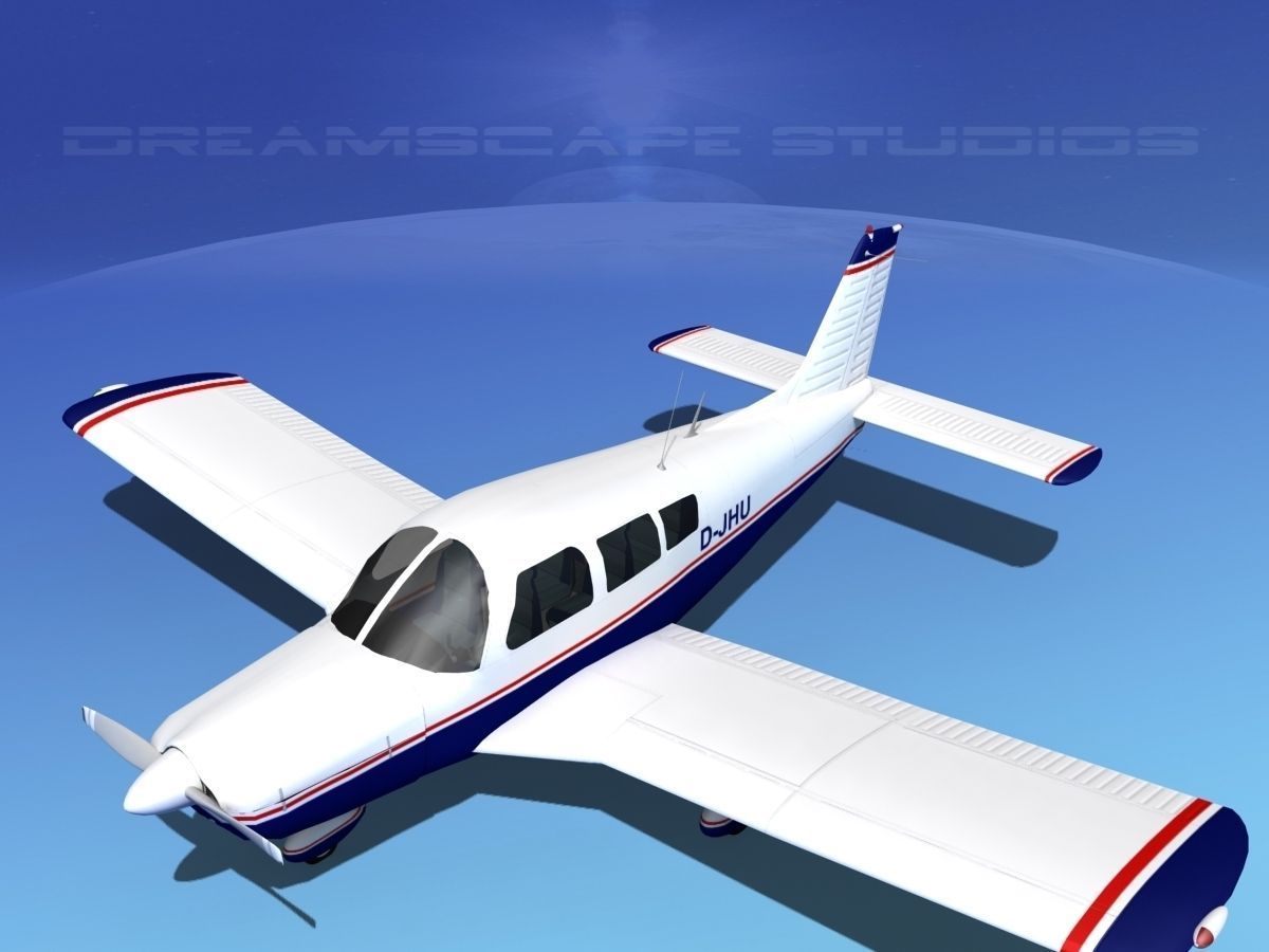 Piper PA-28-235 Cherokee  V03 3D model_8
