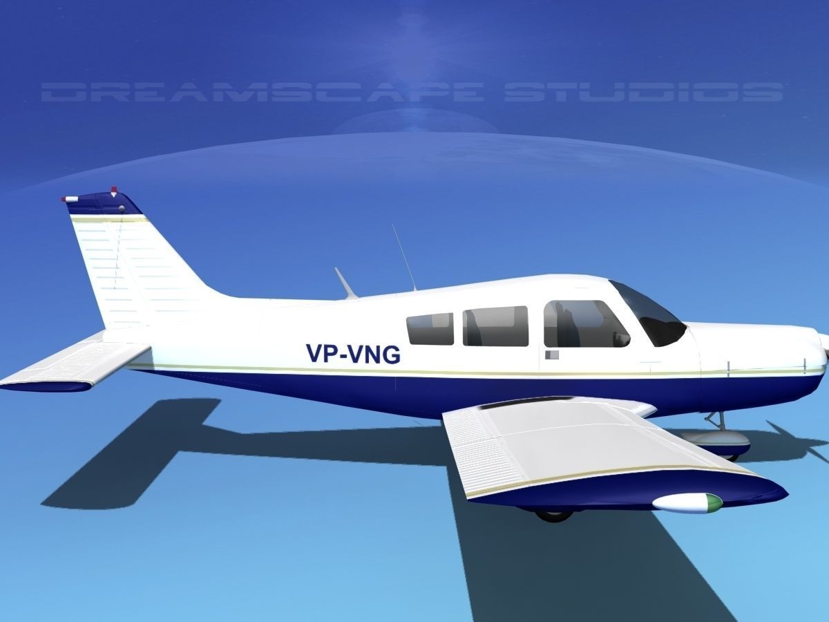 Piper PA-28-235 Cherokee V04 3D model_4