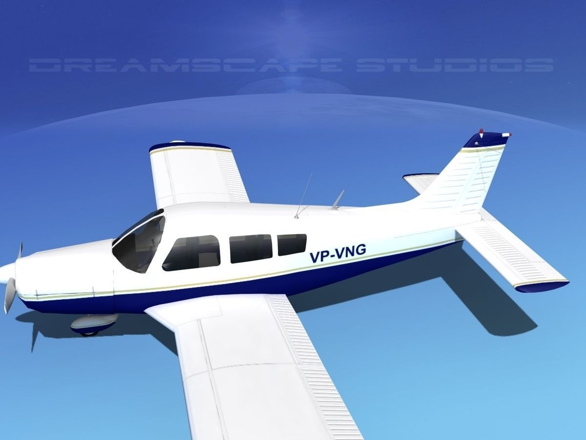 Piper PA-28-235 Cherokee V04 3D model_8