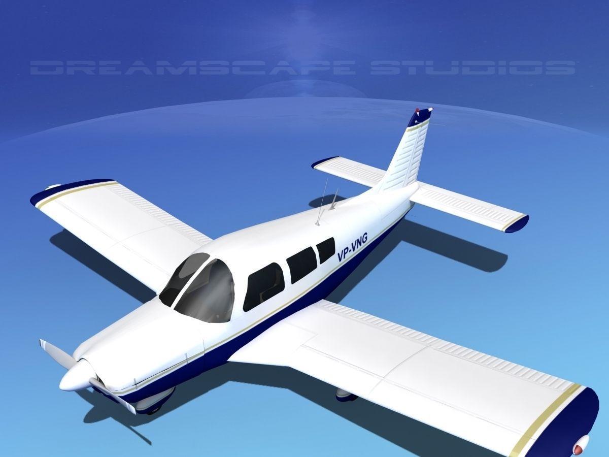 Piper PA-28-235 Cherokee V04 3D model_11