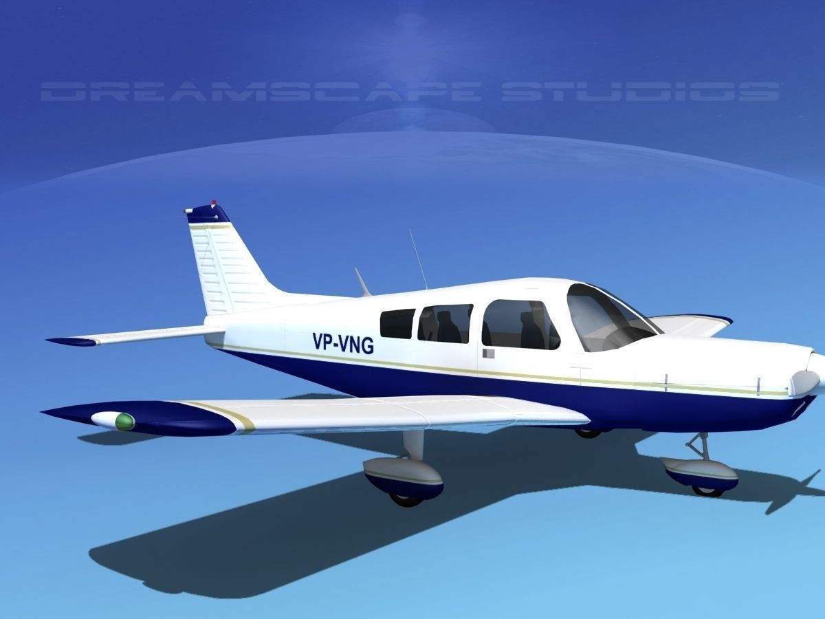 Piper PA-28-235 Cherokee V04 3D model_3