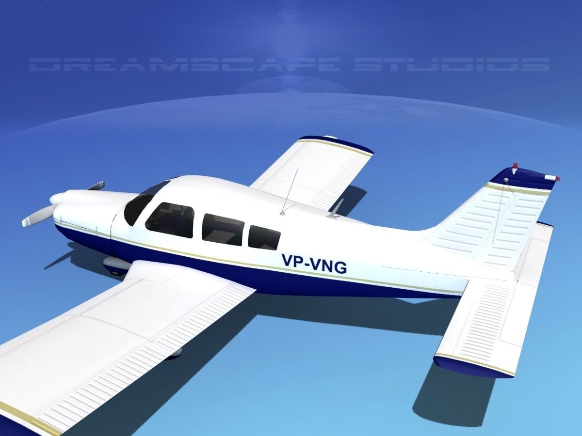 Piper PA-28-235 Cherokee V04 3D model_9