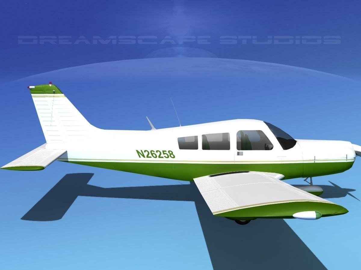 Piper PA-28-235 Cherokee  V05 3D model_3
