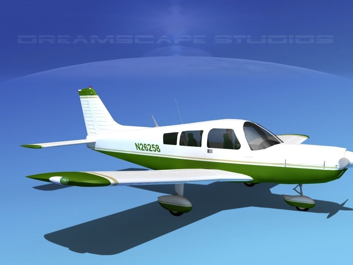 Piper PA-28-235 Cherokee  V05 3D model_4