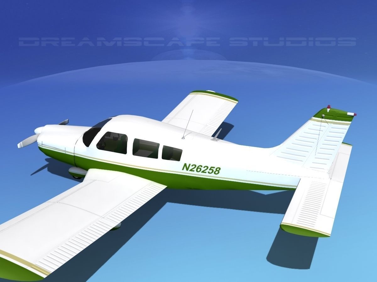 Piper PA-28-235 Cherokee  V05 3D model_9